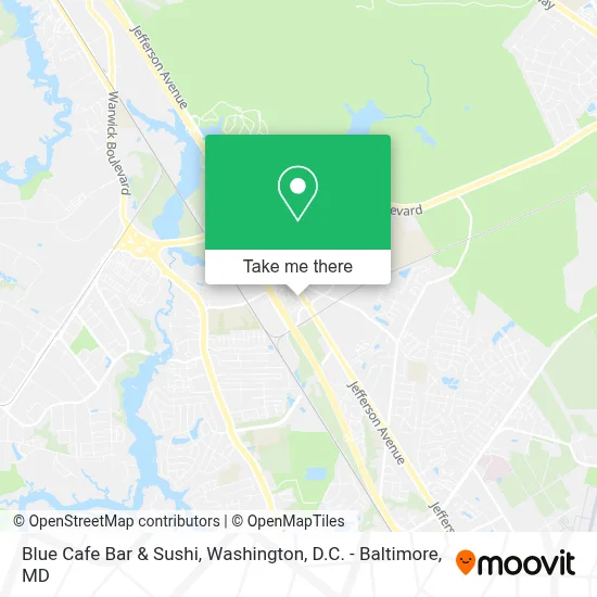 Blue Cafe Bar & Sushi map