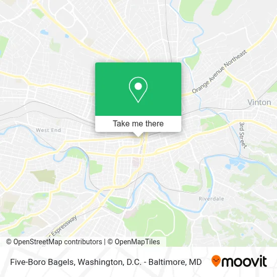 Five-Boro Bagels map