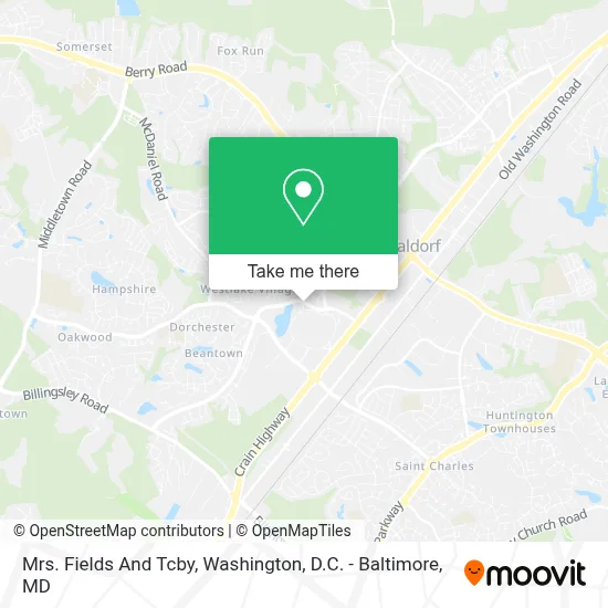 Mrs. Fields And Tcby map