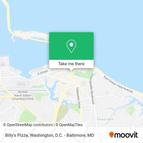 Billy's Pizza map