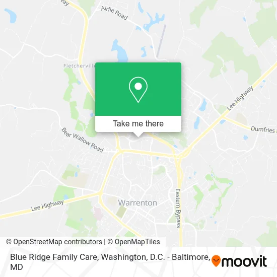 Blue Ridge Family Care map