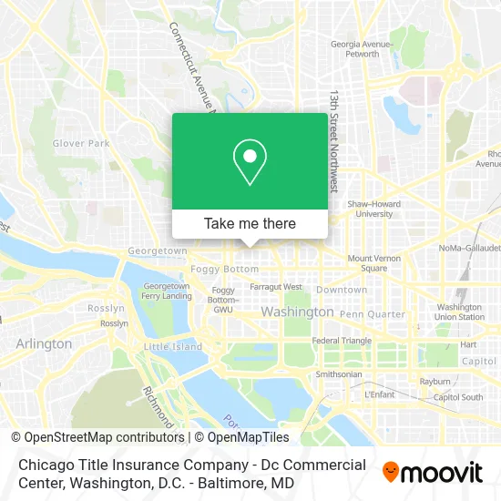 Chicago Title Insurance Company - Dc Commercial Center map