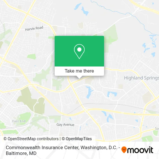 Commonwealth Insurance Center map