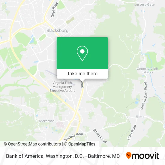 Bank Of America map