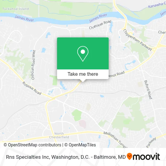 Rns Specialties Inc map