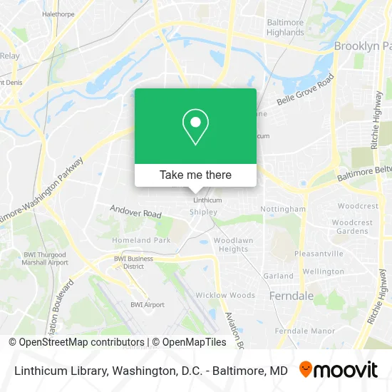 Linthicum Library map