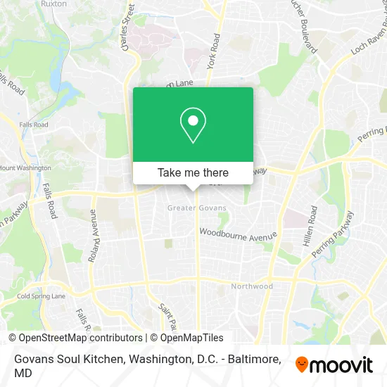 Govans Soul Kitchen map