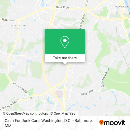 Cash For Junk Cars map