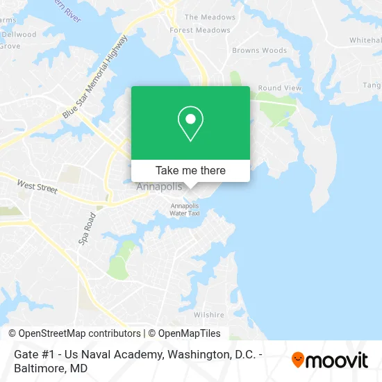 Gate #1 - Us Naval Academy map