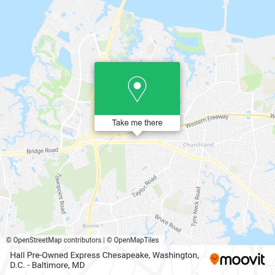 Hall Pre-Owned Express Chesapeake map
