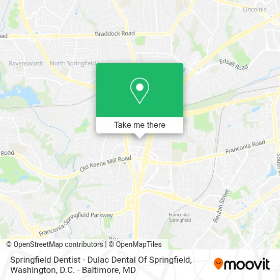 Springfield Dentist - Dulac Dental Of Springfield map