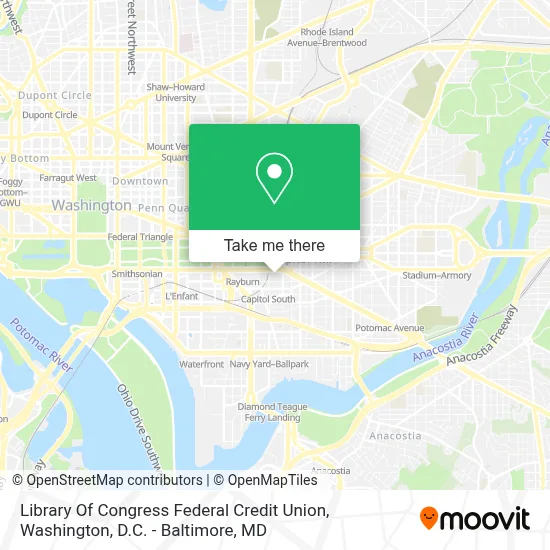 Library Of Congress Federal Credit Union map