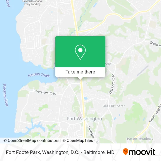 Fort Foote Park map