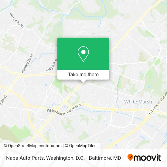 Napa Auto Parts map