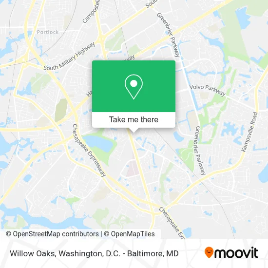 Willow Oaks map