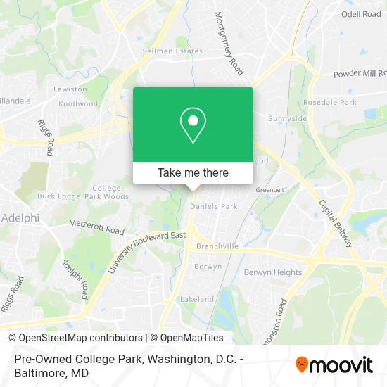 Pre-Owned College Park map