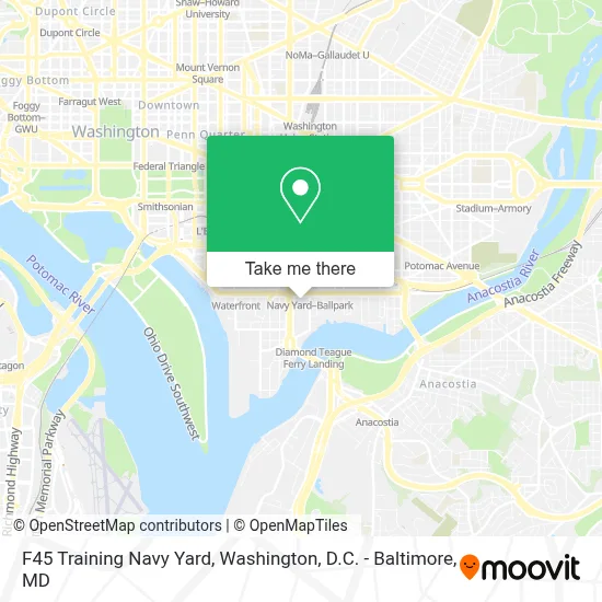 F45 Training Navy Yard map