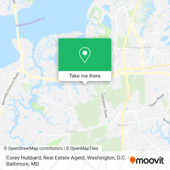 Corey Hubbard, Real Estate Agent map