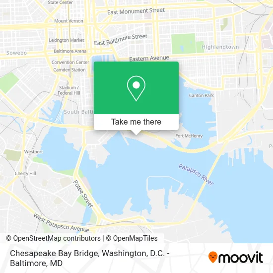 Chesapeake Bay Bridge map