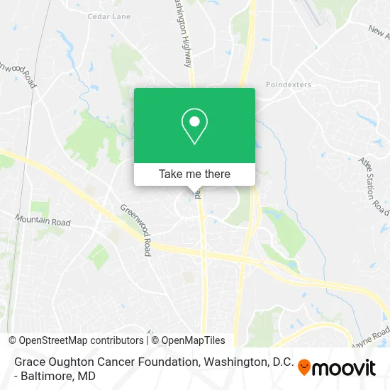 Grace Oughton Cancer Foundation map