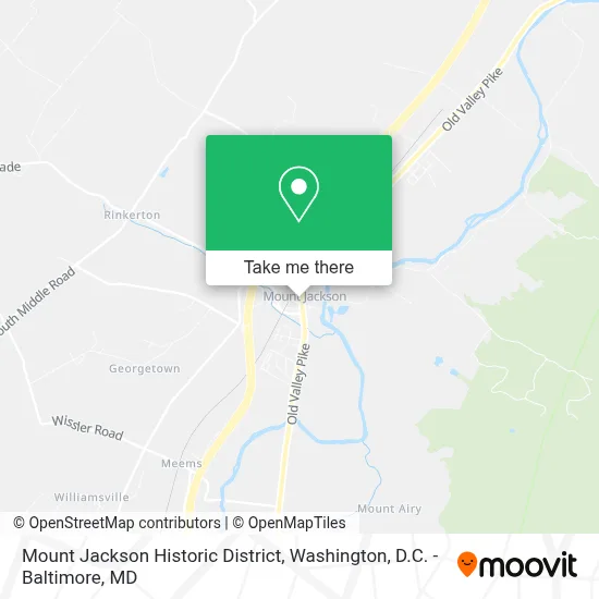 Mount Jackson Historic District map