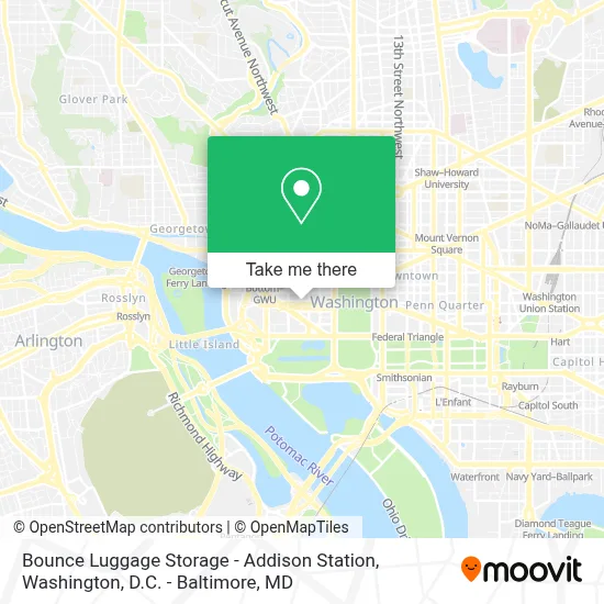 Bounce Luggage Storage - Addison Station map