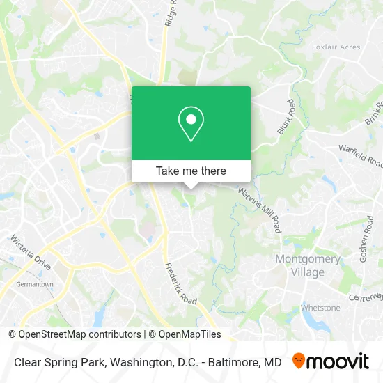 Clear Spring Park map