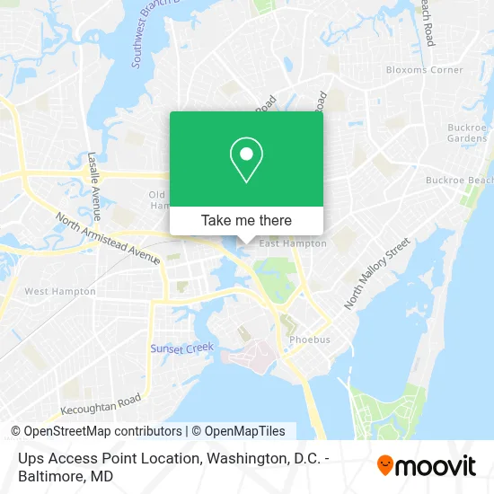 Ups Access Point Location map