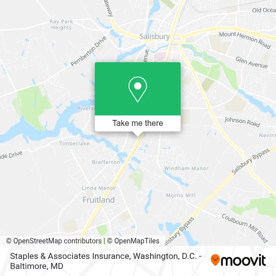 Staples & Associates Insurance map