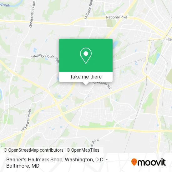 Banner's Hallmark Shop map