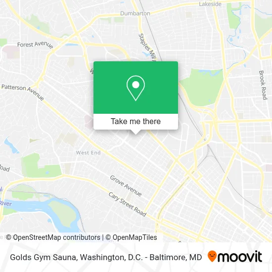 Golds Gym Sauna map