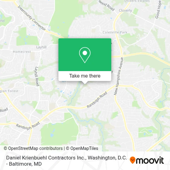 Daniel Krienbuehl Contractors Inc. map
