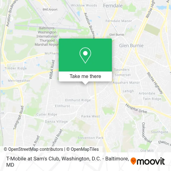 T-Mobile at Sam's Club map