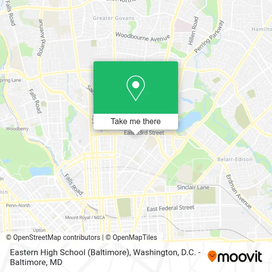 Eastern High School (Baltimore) map