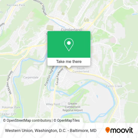 Western Union map