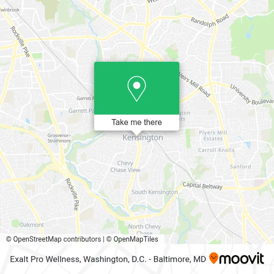 Exalt Pro Wellness map