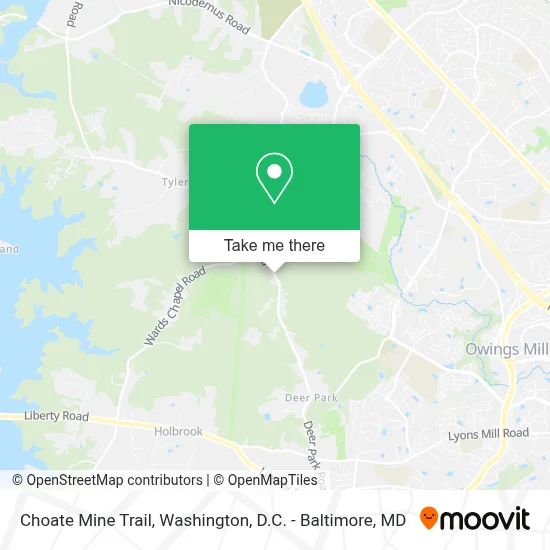 Choate Mine Trail map