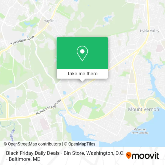 Black Friday Daily Deals - Bin Store map