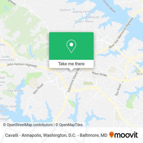 Cavalli - Annapolis map