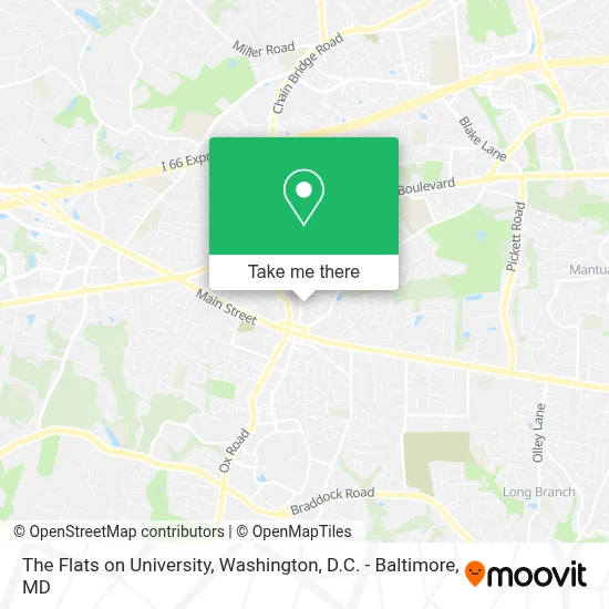 The Flats on University map