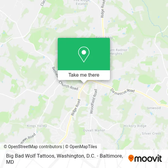 Big Bad Wolf Tattoos map