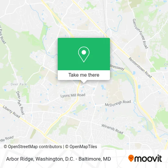 Arbor Ridge map