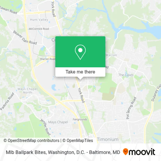 Mlb Ballpark Bites map