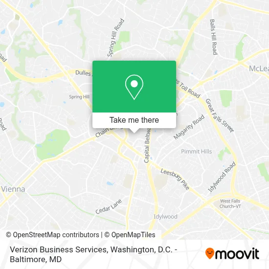 Verizon Business Services map