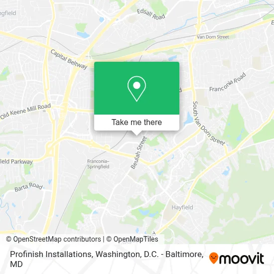 Profinish Installations map