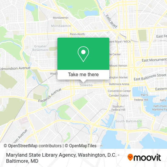 Maryland State Library Agency map