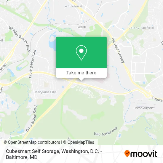 Cubesmart Self Storage map