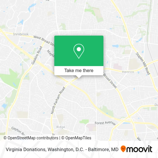 Virginia Donations map