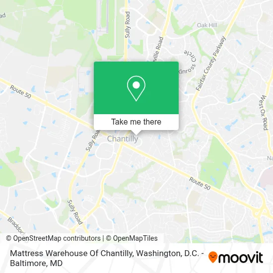 Mattress Warehouse Of Chantilly map