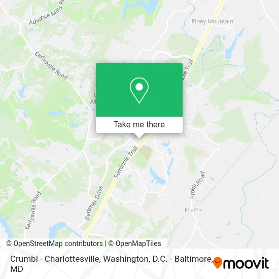 Crumbl - Charlottesville map